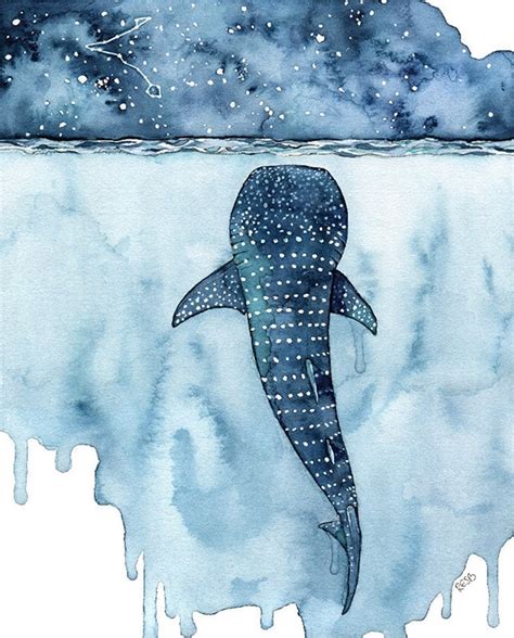 Giclée Art & Collectibles Prints Whale Shark Art Giant of the sea ...