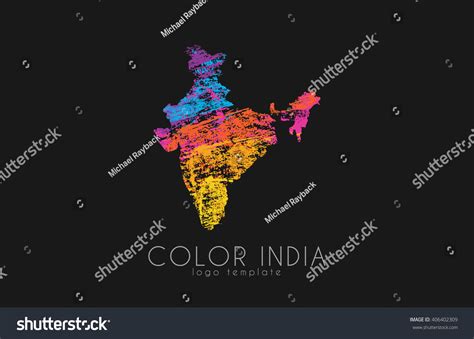 India Map India Color India Logo Stock Vector (Royalty Free) 406402309 ...