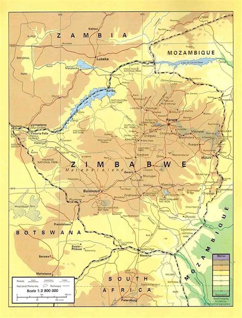 Map of Zimbabwe