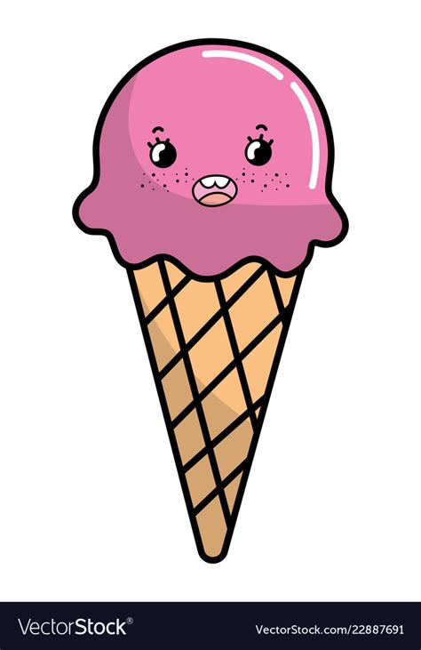 Ice cream cartoon Royalty Free Vector Image - VectorStock