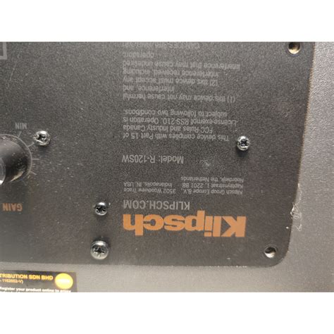 Klipsch R-120SW user manual (English - 28 pages)