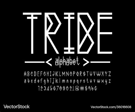 Tribal Font Alphabet