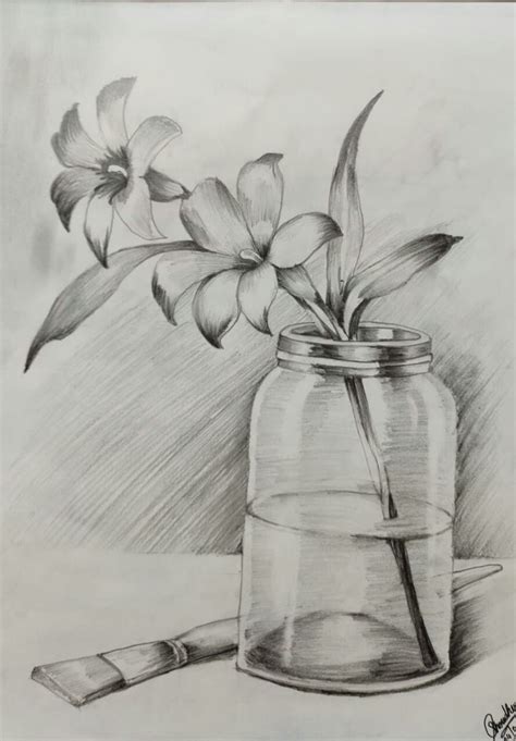 Flower sketch pencil – Artofit