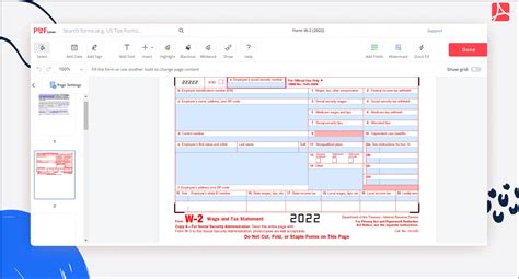 Form W-2 (2022): Printable Form W-2, sign forms online | PDFliner