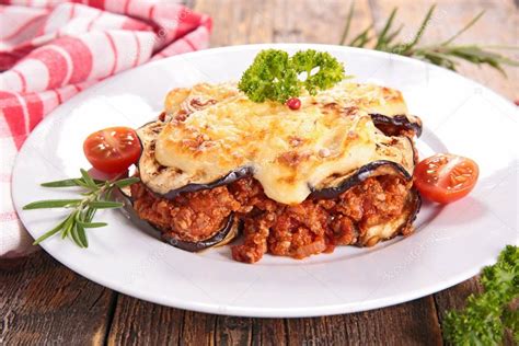 Moussaka (eggplant casserole) — Stock Photo © studioM #132697858