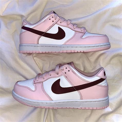 Nike Dunk Low “Pink Foam” 🌸 Size: 3Y Price:... - Depop