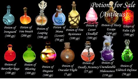 D&d Potions | Dnd crafts, Potions, Dungeons and dragons homebrew