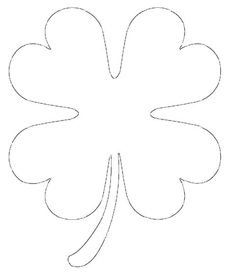 Free Printable Four Leaf Clover Templates – Large & Small Patterns to ...