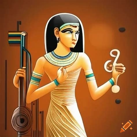 Background with ancient egyptian music theme
