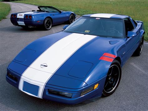 1996 C4 Corvette Grand Sport Azul con franja blanca Cartel 24x36 pulgadas - Etsy España