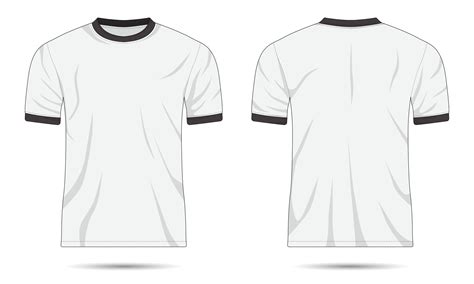 White casual t-shirt mockup front and back view 47552892 Vector Art at ...