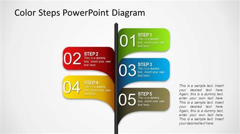 Color 5 Steps Shape for PowerPoint - SlideModel