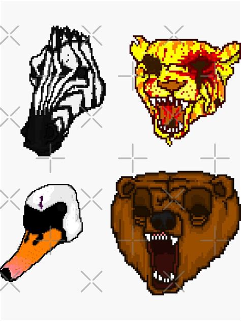 "Hotline Miami 2 Masks Sticker Pack" Sticker by viktostar | Redbubble