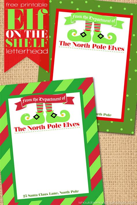 Free Printable Elf Letterhead | i should be mopping the floor