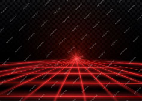 Premium Vector | Abstract red laser beam. Transparent on black background