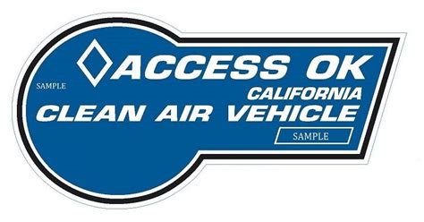 Clean Air Vehicle Decals For Using Carpool And HOV Lanes, 59% OFF