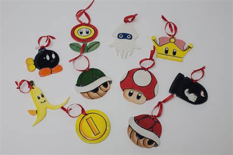 Super Mario Inspired Christmas Ornaments - Etsy