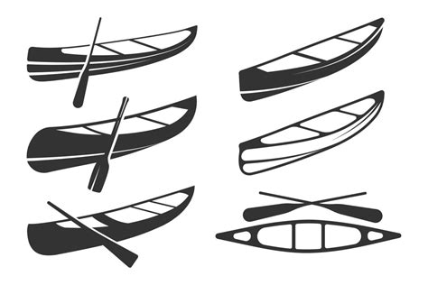 Canoe Vectors And Kayak Boat 6649743 Vector Art at Vecteezy