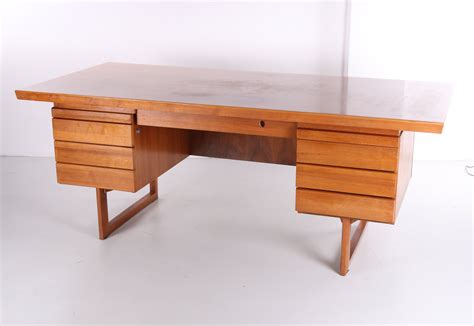 Large wooden desk with drawers, 1970s | #163404