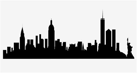 New york skyline silhouette, City skyline silhouette, Skyline silhouette