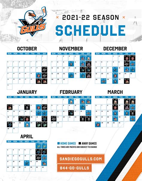 San Diego Gulls 2021-22 Schedule Announced | San Diego Gulls