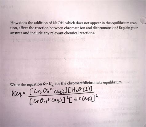 SOLVED: How does the addition of NaOH, which does not appear in the ...