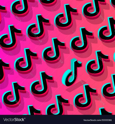 Tiktok social network pattern background odessa Vector Image