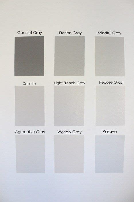 Gray Paint Samples by Sherwin Williams