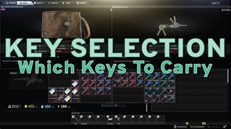 Key Selection - Which Keys To Carry - New Players Guide - Escape from ...