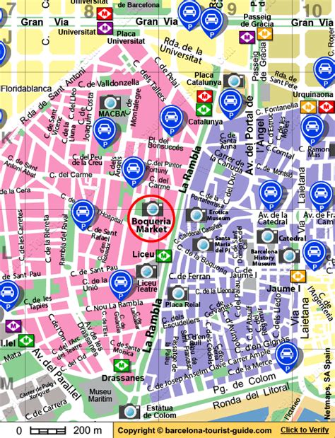 Car Parking Near La Boqueria Market (Las Ramblas Market) in Barcelona ...