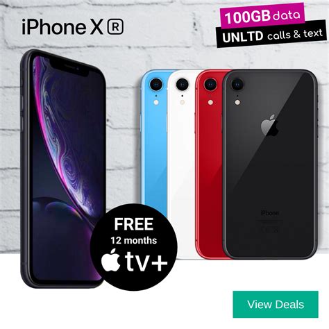 iPhone XR Cheapest 100GB Data Deal + Free Apple TV+ - Phones LTD