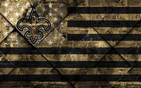 Download wallpapers New Orleans Saints, 4k, American football club ...