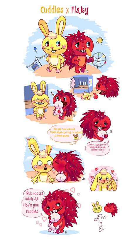 HTF Comic Commission | Cuddles x Flaky by La-Cocotua on DeviantArt