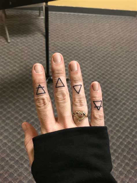 Alchemical Elements Finger Tattoos | Knuckle tattoos, Finger tattoos ...