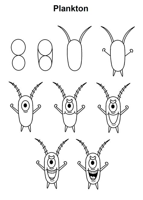 How to Draw Plankton from SpongeBob SquarePants