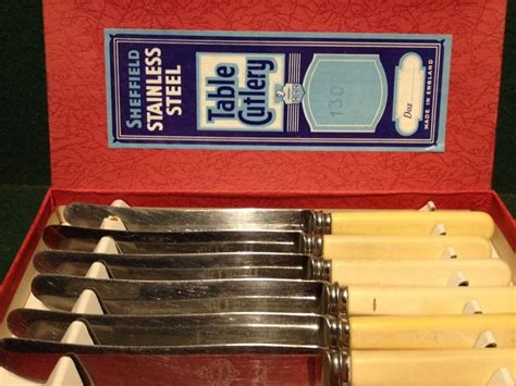 Box Of Six (6) Sheffield Stainless Steel 9.2" Knives - Table Cutlery | Plastic cutlery, Cutlery ...