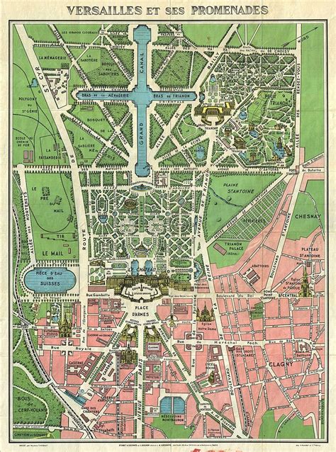 Plan of grounds of Palace of Versailles | Versailles map, Versailles garden, Palace of versailles