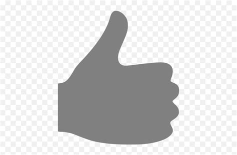 Gray Thumbs Up Icon - Thumb Up Icon Gif Emoji,Thumbs Up Emoji Black And White - free transparent ...