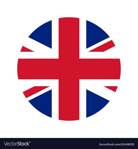 Uk flag icon isolate print Royalty Free Vector Image