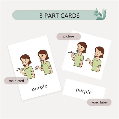 Editable American Sign Language Colours Flashcards for Learning, Catchy ...