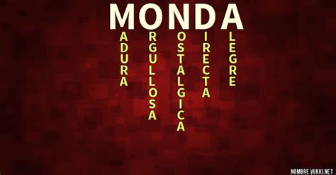 Qué significa monda