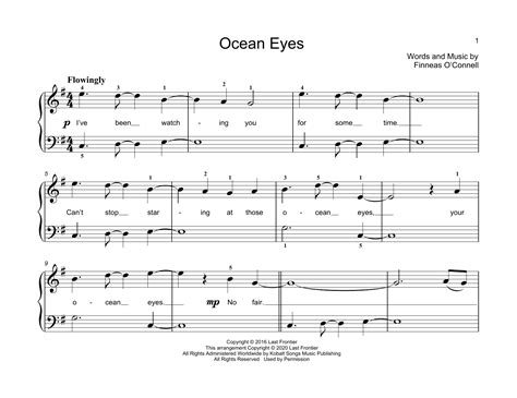 Billie Eilish - ocean eyes sheet music