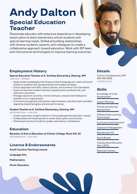 Special Education Teacher Resume Examples & Templates (2024) · Resume.io