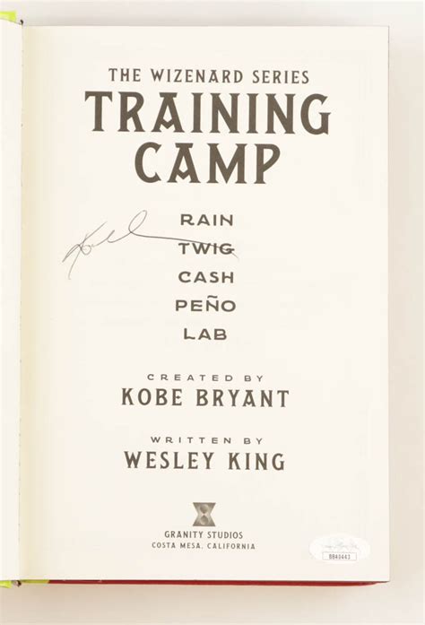 Kobe Bryant Signed "The Wizenard Series: Training Camp" Hardcover Book ...