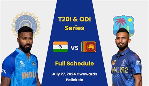 IND vs SL T20 and ODL Series Details - Stackumbrella.com