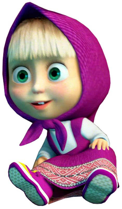 a cartoon character sitting on the ground with big eyes and a pink hoodie over her head