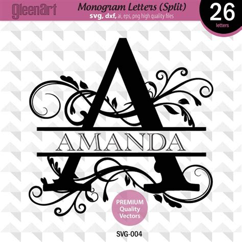 Free Svg Split Monogram Letters Svg Amazing Svg File | My XXX Hot Girl