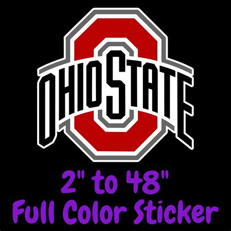 Ohio State Buckeyes Full Color Vinyl Decal – Custom Size – Sports ...