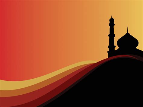 Mosque Religious Powerpoint Templates - Red, Religious Backgrounds