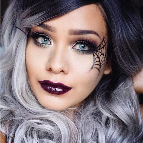 Pin it for later: 25 spider web-themed makeup ideas headed to Hallowee | Halloween makeup witch ...